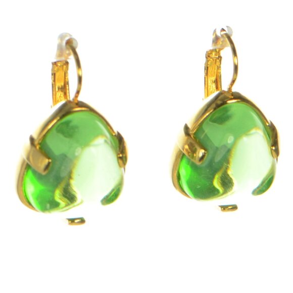 Kenneth Jay Lane KJL Gold-tone Resin Cabochon Earrings - Picture 2 of 5